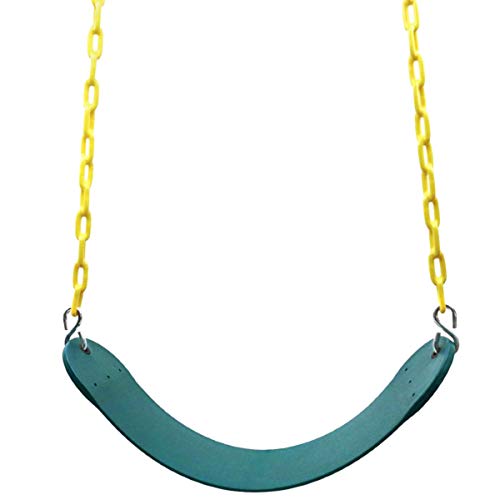 Juegoal Heavy Duty Swings Seats Playground Swing Set Accessories Replacement with 66" Plastic Coated Chain and Snap Hooks, Great for Kids Adults Playground, Backyard and Playroom, Easy Install, 2 Pack