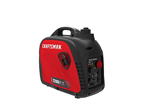 Craftsman C0010020 2,200-Watt Gas Portable Generator - Quiet & Powerful - Clean Power for Sensitive Electronics - Compact & Lightweight Design - Powered by Generac - 50-State/CARB Compliant