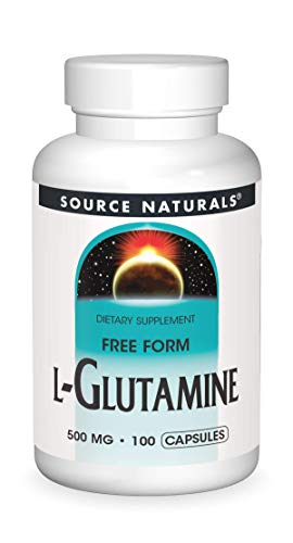 Source Naturals L-Glutamine - Free Form Amino Acid That Supports Metabolic Energy - 100 Capsules