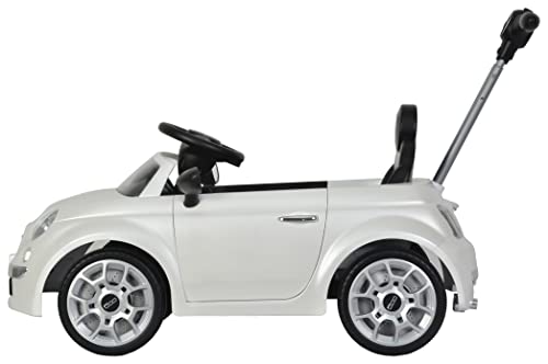 Best Ride On Cars Fiat 500 Push Car, White 37 x 19 x 12 inches, Large, White