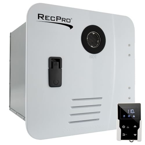 RecPro RV Tankless Water Heater | On Demand Hot Water Heater | Gas Water Heater | Remote Control (White)