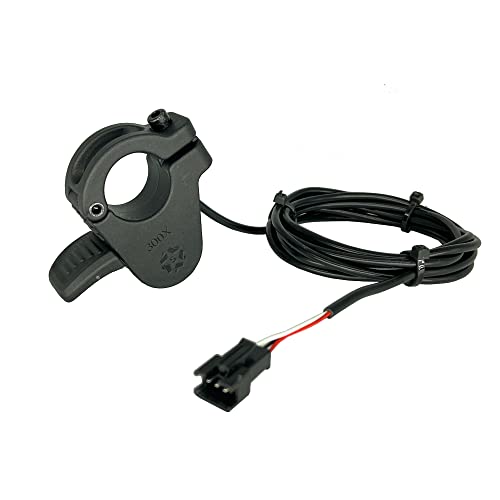 Ebike Thumb Throttle 300X,Compatible with Left and Right-Handed,SM Connector Quick Install 12V-72V Universal Voltage Electric Bicycle Conversion Kit Accessories