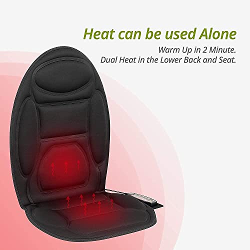 Seat Massager, Vibrating Back Massager for Chair Massage Cushion, 8 Vibrations to Relieve Stress and Fatigue for Back, Shoulder and Thighs