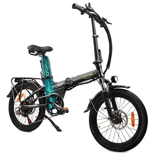 20 Inch Electric Bikes for Adults Folding Electric Bicycle Lightweight Ebike Commuting City E-Bike 400W Motor 48V 12Ah Removable Battery (20 inch, Black)