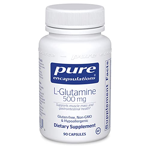 Pure Encapsulations L-Glutamine 500 mg | Supplement for Immune and Digestive Support, Gut Health and Lining Repair, Metabolism Boost, and Muscle Support | 90 Capsules