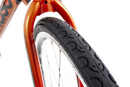 Tommaso Forza Shimano Tourney Hybrid Disc Brake Fitness Bike, Orange - Large
