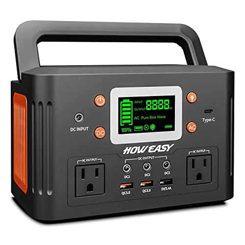 HOWEASY 260W Portable Power Station.178Wh Solar Generator(Solar Panel Not Included) with 110V AC Power Socket Backup Power Supply, Suitable for CPAP, Outdoor Camping Travel Home Emergency