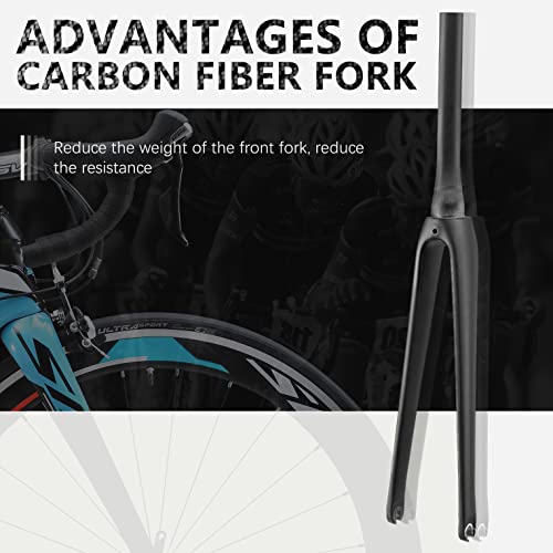 SAVADECK Carbon Road Bike, Windwar5.0 Carbon Fiber Frame 700C Racing Bicycle with 105 22 Speed Groupset Ultra-Light Bicycle (48cm/Blue)
