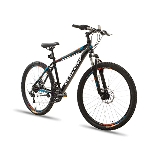 Elecony 26 Inch Mountain Bike, Shimano 21 Speeds, Aluminum Frame and Mechanical Disc Brakes, 26-Inch Wheels, Front Suspension MTB for Adult & Teenagers