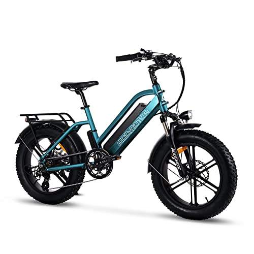 Addmotor M-50 Electric Bike 20" Electric Mountain Bike, 750W Ebike for Adults 28MPH Electric Bicycle/Electric Commuter Bike with 48V 17.5Ah Removable Lithium-Ion Battery, 7-Speed Gear, 3 Colors, Green