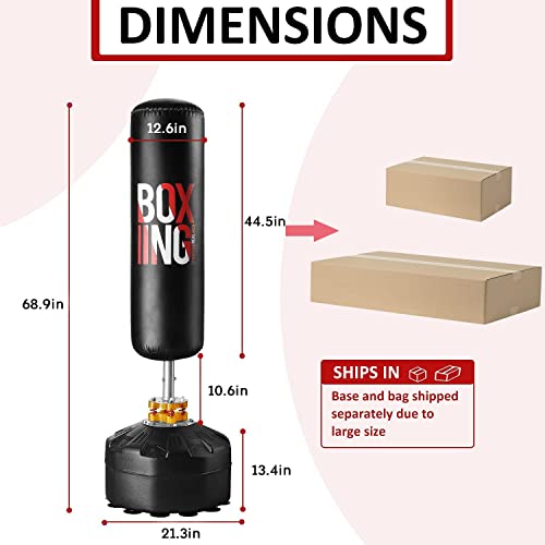 DOIT Freestanding Punching Bag Heavy Boxing Bag with Stand for Boxing / Kickboxing / MMA / Martial Arts / Home Fitness Workout