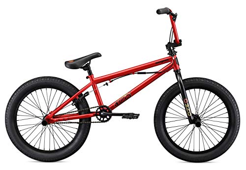 Mongoose Legion L20 Freestyle BMX Bike Line for Beginner-Level to Advanced Riders, Steel Frame, 20-Inch Wheels, Red
