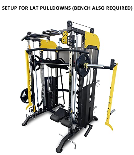 French Fitness FSR90 Functional Trainer Smith & Squat Rack Machine (New)