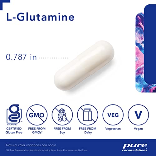 Pure Encapsulations L-Glutamine 500 mg | Supplement for Immune and Digestive Support, Gut Health and Lining Repair, Metabolism Boost, and Muscle Support | 90 Capsules