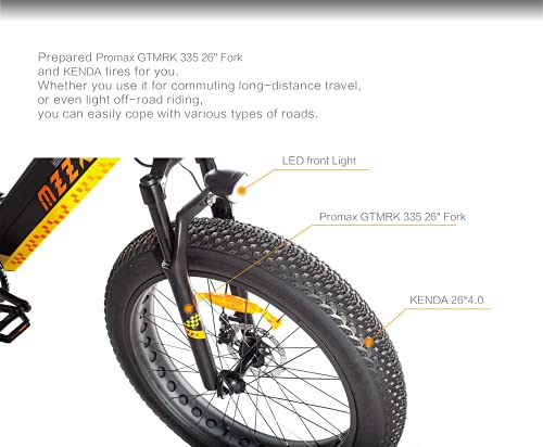 Fat Tire Electric Mountain Bike for Adults Powerful 750W Brushless Motor E-Bike 7-Speed Snow Bicycle with 48V Larger Battery Multi-Function Display UL