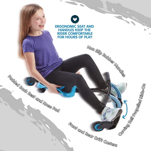 YBIKE Leap Self Propelled Ride On Drifting Racer Riding Toy for Boys and Girls Ages 4 – 9 - Blue