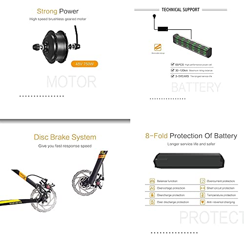 MZZK BIKE 750W Fat Tire Electric Bike Adults Powerful Brushless Motor Mountain Trail E-Bikes 7-Speed Snow Electric Bicycles with 48V Lithium Battery Pedal Assist