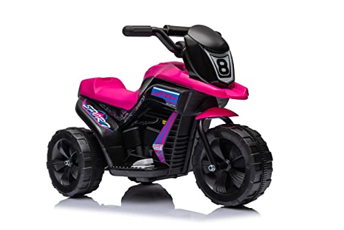 YKUNIR Kids Ride On Motorcycle Toys 3 Wheels Toddler Electric Motorcycle Age for 2-6 Years Old Boys & Girls, Kids' Electric Vehicles Pre-Kindergarten Toys (Pink)