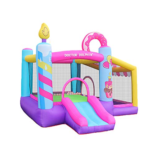 doctor dolphin Outdoor Indoor Bounce House, Inflatable Bouncy House for Kids with Blower,Jumping House Castle with Slide, Ball Pit