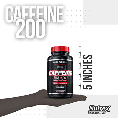 Nutrex Research Caffeine Pills 200 mg | Smooth Energy & Focus - Focused Energy for Your Mind & Body - No Crash - No Jitters | Liquid Capsules, 60Count