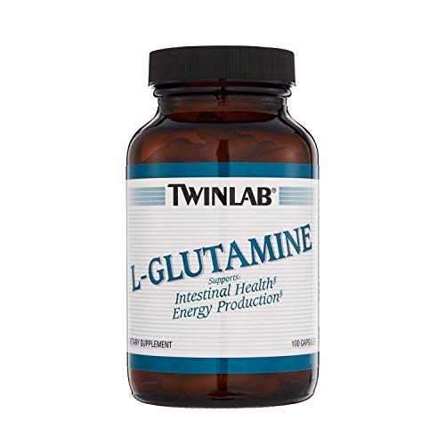 Twinlab L-Glutamine 500 mg - Amino Acid Supplement for Immune Support, Digestive Support, Metabolism Boost, Gut Health and Muscle Recovery, 100 Capsules