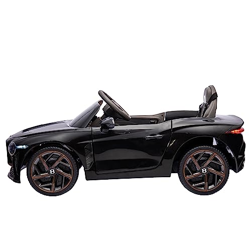 12V 7A Electric Kid car with Parent Remote, Licensed Bentley Mulsanne Cars for Kids, Battery Powered Kids Ride on Car w/ 3 Speed, Ride On Toy w/ MP3, Bluetooth, LED Headlights, Safety Belt, Black