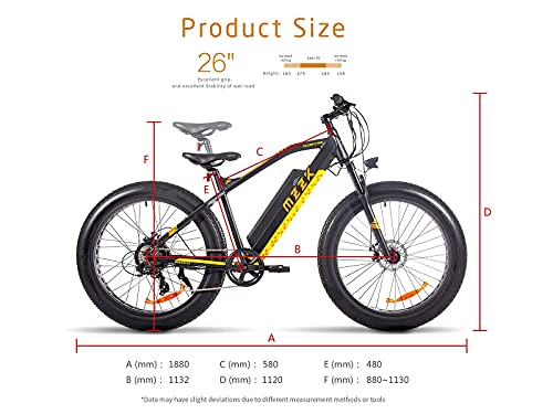 500W/750W Adults Electric Bike Fat Tire Mountain Electric Bicycle 7-Speed Powerful E-Bike with Removable Battery & Multi-Function Display