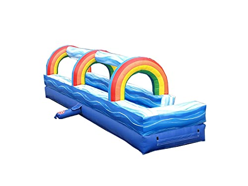 TentandTable Blue Marble Inflatable Slip n' Slide - 25'L x 6'W x 9'H - Commercial Grade - Includes 1.0 HP Blower & Ground Stakes