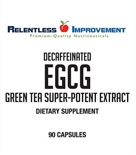 Relentless Improvement EGCG Green Tea Extract 670mg Extract Per Capsule Standardized to 98%+Polyphenols 60% EgCG Very Low Caffeine Zinc Ionophore