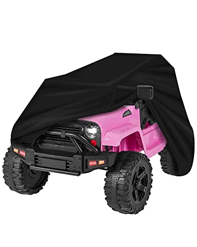 JDZYYCQ Kids Ride-On Toy Car Cover, Outdoor Waterproof Protection for Electric Battery-Powered Children's Wheeled Toy Car-General Type, 51.6'' L x 27.5'' W x 23.8'' H ., BLACK
