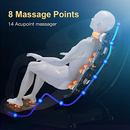 BestMassage Shiatsu Massage Chairs Full Body and Recliner Zero Gravity Massage Chair Electric with Built-in Heart Foot Roller Air Massage Easy to Move for Home Office,Black