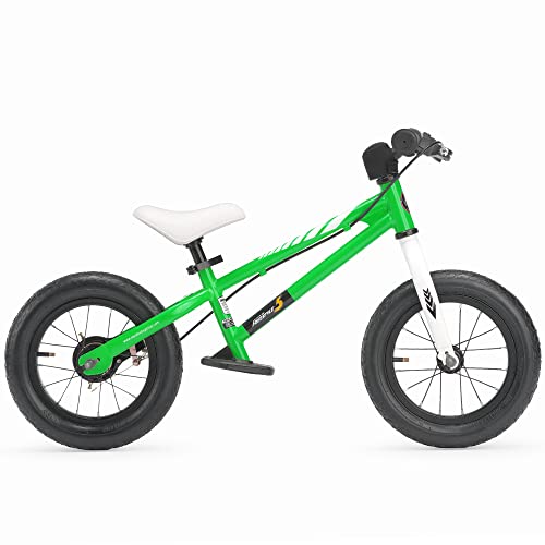 RoyalBaby Freestyle Kids Balance Bike Toddlers Learning Bicycle with Brake Air Tire Childrens Beginner Bike for Boys Girls Age 2-4 Years, Green