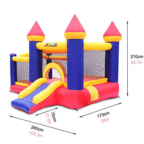 JOYMOR Bounce House Little Kids Inflatable Bouncing Castle Play Center w/ Air Blower Pump, Jump'n Slide Bouncer for Indoor and Outdoor