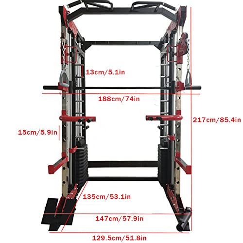 DUTUI Smith Machine Squat Rack Bench Press Barbell Gantry Multi-Functional Comprehensive Trainer Commercial Household