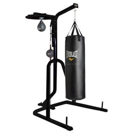 Three-Station Heavy Duty Punching Bag Stand by Everlast , 54.00 x 54.00 x 84.00 Inches