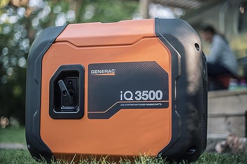 Generac 7127 iQ3500 3,500-Watt Gas-Powered Portable Inverter Generator - Durable, Lightweight Design with Parallel Capability - Speed Selection for Quiet Performance or Maximum Power - CARB Compliant
