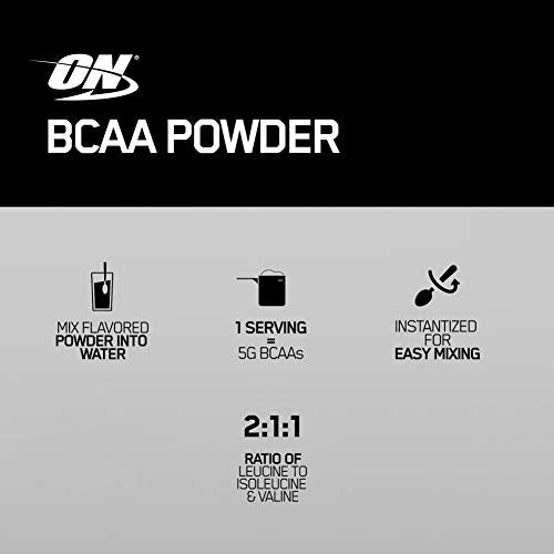 Optimum Nutrition Instantized BCAA Powder, Keto Friendly Branched Chain Essential Amino Acids, 5000mg, Fruit Punch,13.40 oz, 40 Servings (Packaging May Vary)