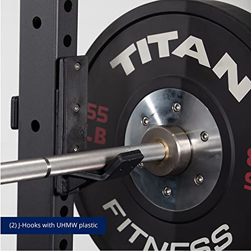 Titan Fitness T-3 Series Short Squat Stand 72" Reinforced J-Hooks