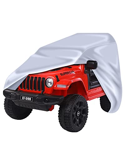 ZHYAWZA Large Children's Ride-On Toy Car Cover, Electric Jeep Power Wheels Cover, UV Rain Snow Water Resistant Protection for Electric Kids Toy Cars. (54’’ x 33’’ x 32’’)