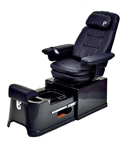 Pibbs PS92 Fiberglass Plumbing Free Pedicure Spa Featuring The Footsie Bath Tub with Disposable Liners, Swivel Chair That Reclines with 6 Vibration Functions & Adjustable Footrest, PIB-PS92