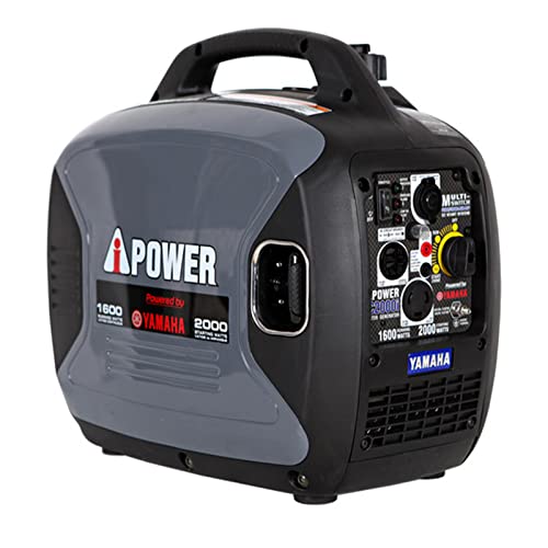 A-iPower SC2000iREC Inverter Generator Powered by Yamaha 2000-Watt, Grey (Renewed)