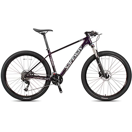 FORVANT Carbon Fiber Mountain Bike, 27.5” x 17” Carbon Frame,Suspension Fork with Lockout, Shimano Altus 27 Speeds Derailleur with Hydraulic Disc Brake, Lightweight MTB for Men/Women/Youth and Adult