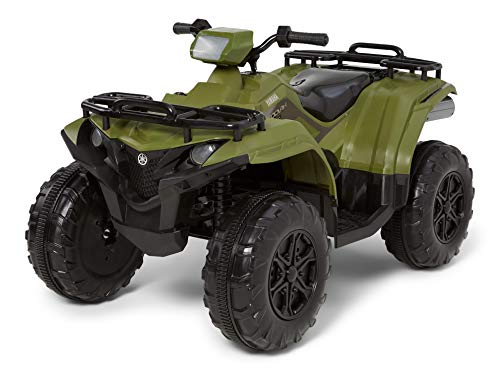 Kid Trax Yamaha ATV Toddler/Kids Electric Ride On Toy, 12 Volt, 3-7 yrs Old, Max Weight 88 lbs, Single or Double Riders, MP3 Player Input, Kodiak Green