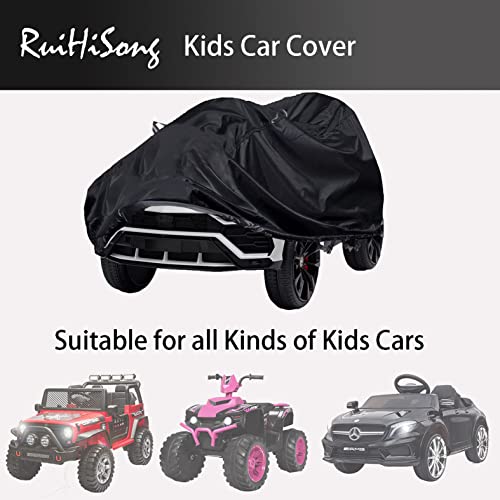 RuiHiSong Kids Ride-On Toy Car Cover,Outdoor Heavy Duty 600D Oxford Fabric Power Wheels Cover Waterproof All Weather,Kids Ride On Truck Car Cover with Buckle and Vent,Oxford Fabric (55x34x34 inches)