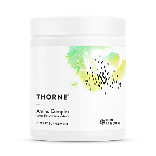 Thorne Amino Complex - BCAA Powder for Pre or Post Workout - Promotes Lean Muscle Mass and Energy Production - Sports Performance - Vegan - Lemon Flavor - 8 Oz - 30 Servings