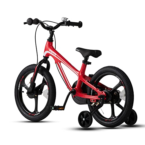 Royalbaby Moon 5 Kids Bike 18 Inch Childrens Bicycle with 2 Handle Brake Training Wheels for Boys Girls Red