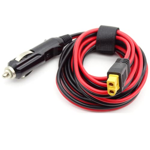 XT60 Extension Cable Cigarette Plug Extension Cable XT60 to Cigarette Plug 10Feet 14AWG XT60 Adpter Cable Compatible with Solar Panel RV Portable Power Station Solar Generator
