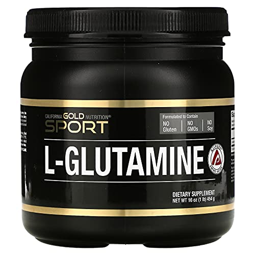 L Glutamine Powder, Pharmaceutical Grade from AjiPure Ajinomoto, Suitable for Vegetarians and Vegans, Gluten Free, Pure Powder, 16 oz (454 g)