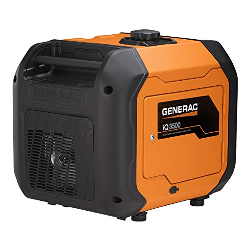 Generac 7127 iQ3500 3,500-Watt Gas-Powered Portable Inverter Generator - Durable, Lightweight Design with Parallel Capability - Speed Selection for Quiet Performance or Maximum Power - CARB Compliant