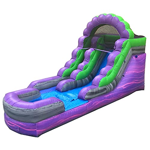 TentandTable Purple Marble Inflatable Water Slide - 23' Foot Long x 9' Foot Wide x 13.5' Foot Tall - Wet or Dry Commercial Grade - Includes: Blower and Stakes